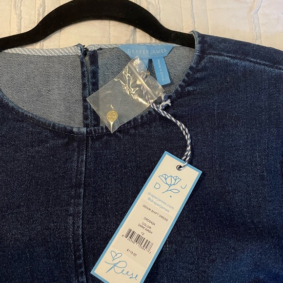 NWT Draper James Short Sleeve Denim Dress with pockets - Picture 3 of 5